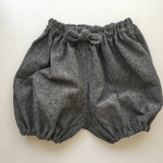 再販＊ラスト1 シンプルお洒落な綿麻グレーのかぼちゃパンツ*