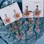 桜満開 back ロングチェーン🌸ピアス イヤリング