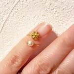 スノーフレーク  冬のネイルリング