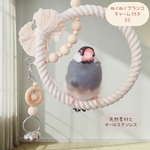 安全で安心《ぬくぬくブランコ/チャーム付き》SSサイズ𓂃♡鳥ブランコ インコブランコ