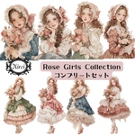 Rose Girlsコンプリートセット🎀　ステッカー コラージュ素材 女の子  Mireiオリジナル　人物ステッカー　女の子ステッカー　アンティーク
