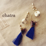新作♡トライアングルべっ甲♡タッセルのゆらりとしたイヤリング♡