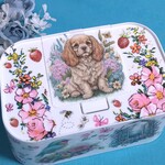 デコパージュ　♪可愛いワンちゃんのウェットティッシュケース♪コッカースパニエル