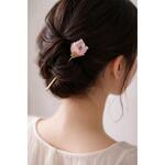 桃の花のかんざし 蕾 洋装 和装 髪飾り 簪
