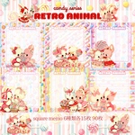 ご予約商品【M-6】レトロアニマル candy series メモ