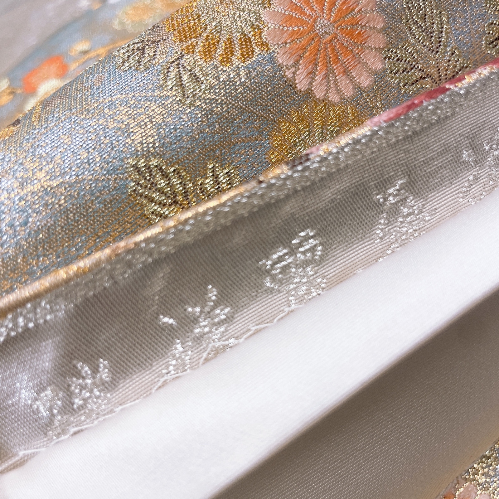 金刺繍 サッシュベルトW61〜108cm ベルト 帯リメイク 着物リメイク