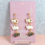 アイシングクッキー風ねこいっぱいアクセサリー②　ピアス/イヤリング