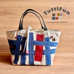tuttifun＊ブルークロスラインFUNトート/                         Blue CrossLine FUN Tote         A285