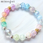 サクラ咲く♪🌸春色🌸パステルカラーセレナイト☆ デザイン ブレスレット✨ minegel ギフト プレゼント