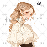 【V68】teatea.オリジナル 人物ステッカー
