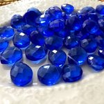★ガラスドロップ★(ブルー)　30個