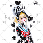 【V107】teatea.オリジナル 人物ステッカー
