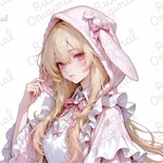 [E-41] イースター🥚シリーズ🐰　RICA オリジナルステッカー　人物ステッカー　女の子　コラージュ素材