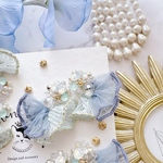 flower lace blue bijou