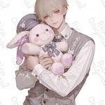 [E-65] イースター🥚シリーズ🐰　RICA オリジナルステッカー　人物ステッカー　男の子　コラージュ素材