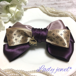 煌めきLady** モノグラム柄と揺れるセレブバックのバレッタ