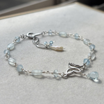 Aquamarine Butterfly 🦋アクアマリン　3月誕生石　シルバーカラー　お祝いプレゼント　ご褒美ジュエリー