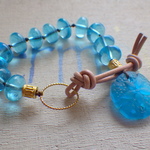 Ocean Blue Glass Bracelet 〜タコノマクラ