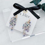 Aurora Veil /ビーズタッセルピアス｜ファルファーレビーズの揺れるピアス｜サージカルステンレス｜淡色アクセサリー｜軽い｜大人可愛い