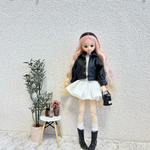 フェイク　レザー　ショート　ブルゾン　のみ　ピュアニーモ　リカちゃん　ワンピース　ドール　コート