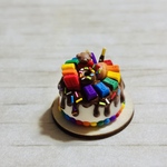 ミニチュアカラフルチョコケーキ