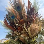 Natural Chic ネイティブフラワー孔雀フェザーbouquet