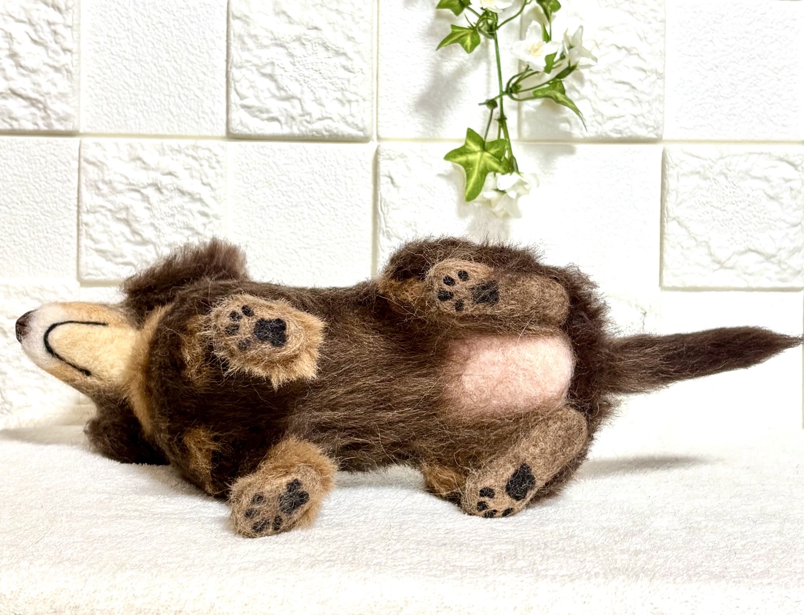 羊毛フェルト ハンドメイド【ダックス】ぬいぐるみ メモリアル リアル 世界に１つ ダックス】羊毛フェルト ハンドメイド ぬいぐるみ リアル 世界に1つ