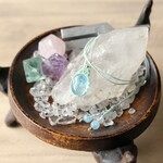🆕アクアマリン💎マクラメ編みネックレス