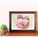 ✾2Lsize✾額付き似顔絵イラスト✾贈り物に✾サプライズに✾