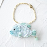【I様専用】ブローチ＆バッグチャーム / ナポレオンフィッシュ / 魚 / ビーズ刺繍