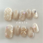 ˗ˏˋ当店イチ推し📣【𝑵𝒐.12】しあわせ色の花·˚ ₊˚ˑ𓆸 / ネイルチップ　結婚式　成人式　花