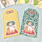 茨城県の名産品×どろぼうネコさんシール／猫イラストのフレークシール　ニャンコ　にゃんこ　ねこグッズ