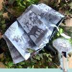 持っていると褒められるトワルドジュイ傘　折りたたみジャンプ傘　晴雨兼用　大人かわいい　Toile de jouy　自動開閉　Umbrella ワンタッチ　8本骨　紫外線カットでオールシーズン
