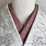 リバーシブル綿の半衿 麻の葉と桜