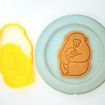 【ミニサイズ】ニホンザル　親子猿　子ザル抱っこ　クッキー型