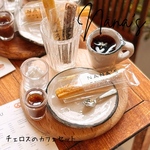 ミニチュアスイーツ　チェロスのカフェセット