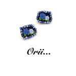 【ミニ】ビーズ花柄刺繍ピアス