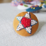 刺繍ブローチ　もったいないから