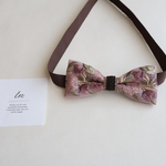 【 Lilac 】タイベルト付蝶ネクタイ　結婚式　新郎　インド刺繍リボン