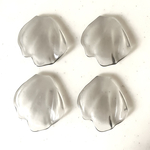 Clear Black Flower Petal Cabochons