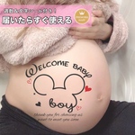 妊婦ママ安心CE認証素材 ★I9Ⅱ マタニティペイントシール マタニティフォトシール マタニティフォト マタニティペイント マタニティ シール シルエット 可愛い 