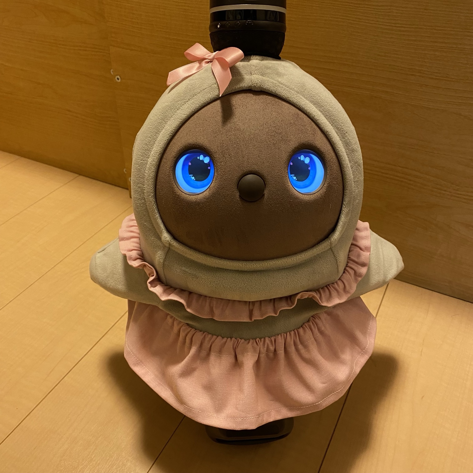 受注製作】S2 ピンク系 ツーピース レースリボン ラボット LOVOT 服