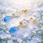 ネモフィラの約束 ー 春風に揺れる青い雫ピアス｜花・ブルー・揺れる・上品・大人可愛い・ガーリーアクセサリー