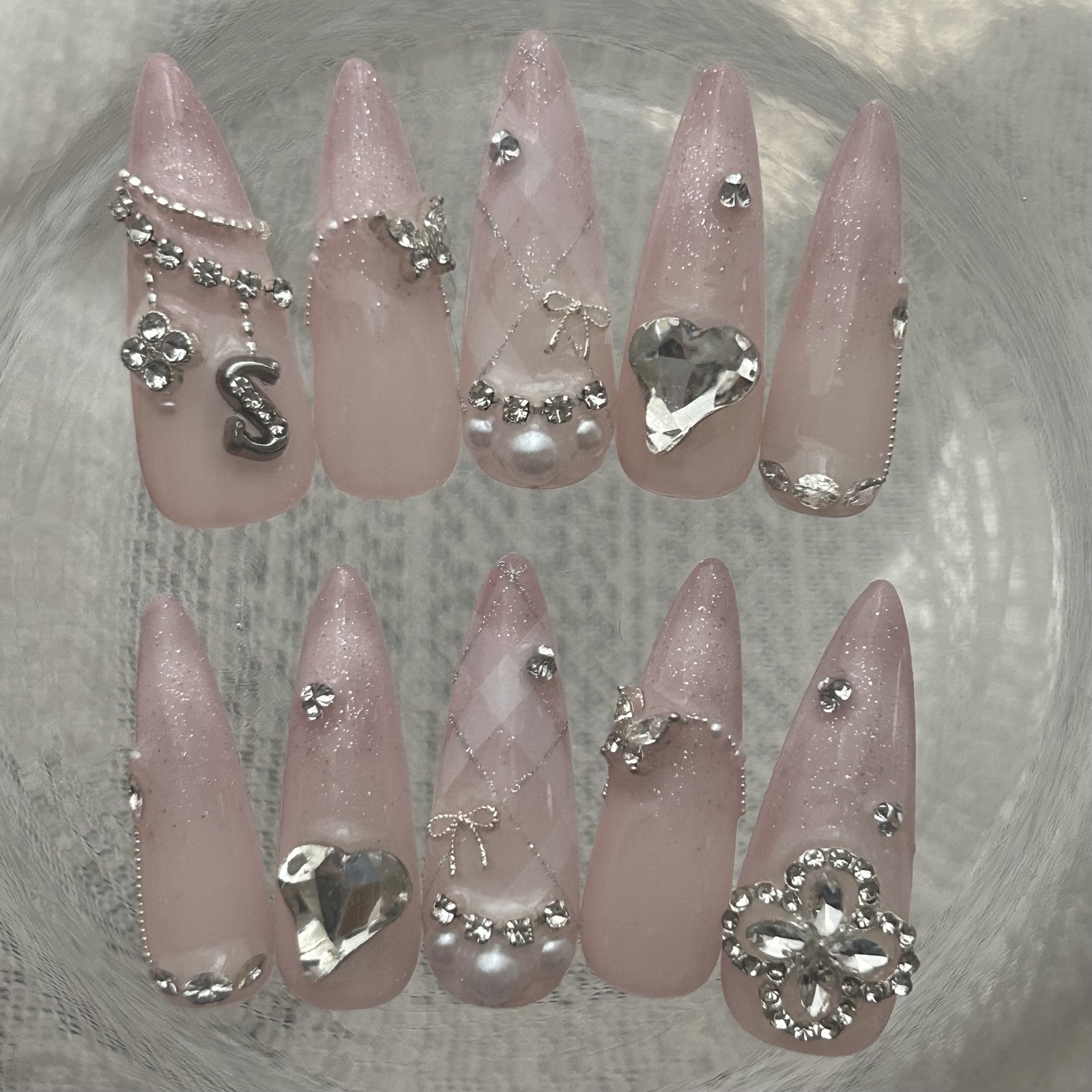 💗ワンホン推しネイル💗 ネイルチップ ワンホン フレンチガーリー 韓国