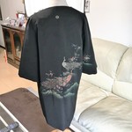 正絹紋付の絵羽織をリメイクオールシーズン和柄ハーフコート