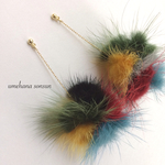 mink”チェーン  ピアス イヤリング