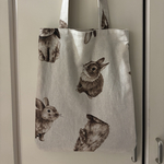 🐰むぎ様専用🐰ꕤ︎︎送料無料ꕤ︎︎トートバック  エコバッグ  うさぎ柄  広がるマチ  プレゼント ギフト  