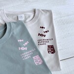 8GM カモミールキャンディ オーバーシルエット Tシャツ （スモーキーグリーン・グレージュ）