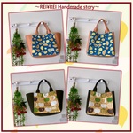 ★SALE開催！新作！スクエア2WAYトート バッグ☆帆布☆2柄展開☆フルーツ柄