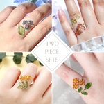 -Twisted Flower2点セット-  組み合わせ自由◎お得なセットリング